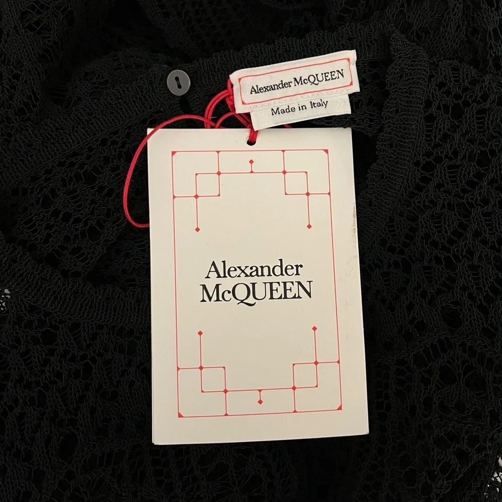 BNWT Alexander McQueen Black Patchwork Lace Top, size M - Picture 10 of 12